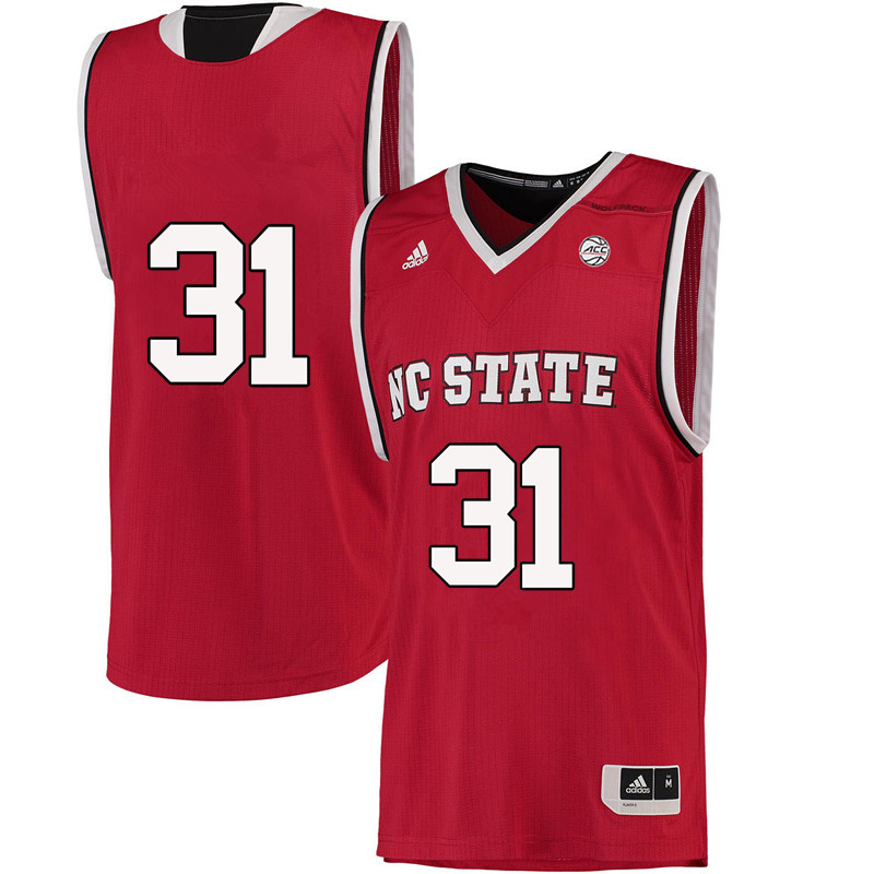 Men #31 Spencer Newman NC State Wolfpack College Basketball Jerseys-Red